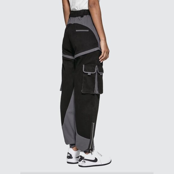 SOLD OUT I.AM. GIA FRANCES Black Gray Cargo Pants ZIP-Away Convertible Shorts S - Picture 3 of 6
